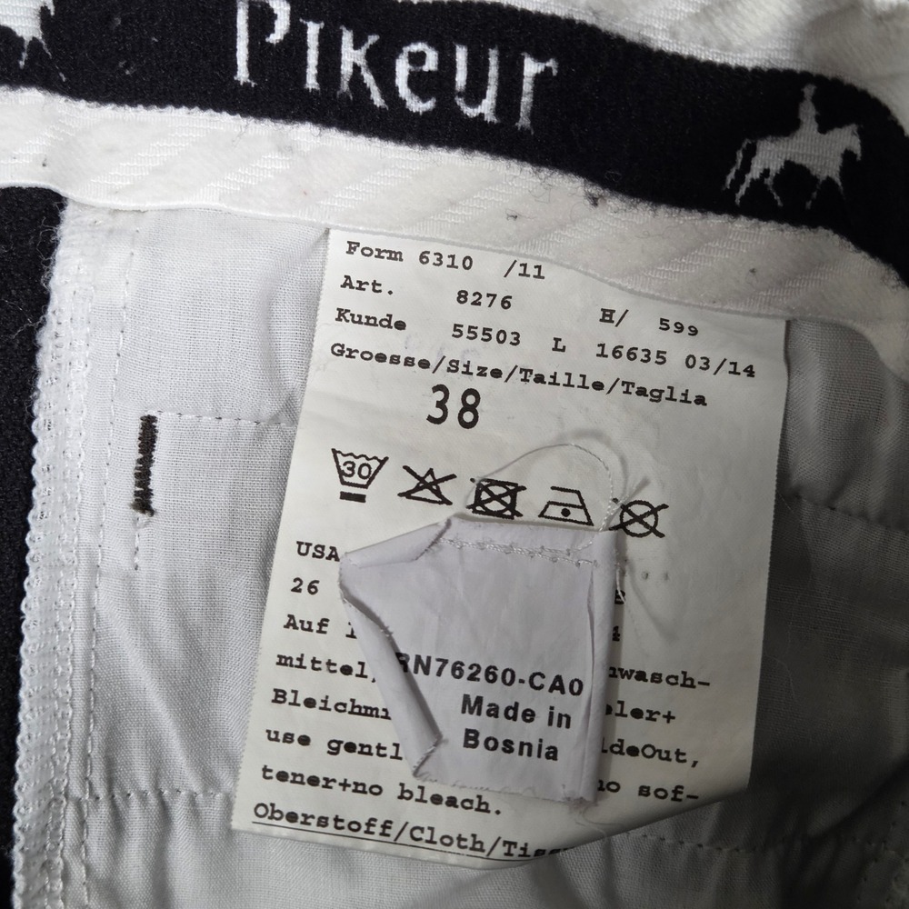 Pikeur Women 26 Full Seat Equestrian Riding Breeches Gray Hook Loop 26.5" inseam - Picture 5 of 11
